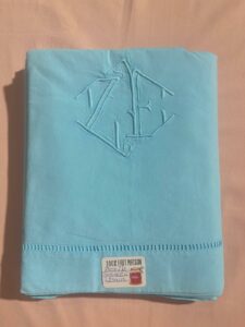 Drap lin turquoise 190/240