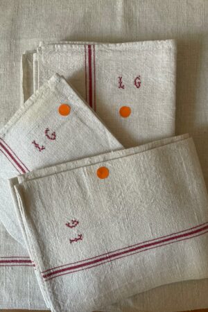 Lot de 5 torchons anciens 53/96 cm